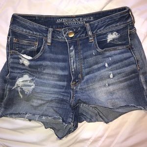American eagle hi-rise jean shorts